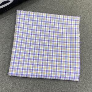 紫色格纹衬衫面料