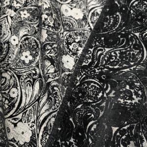 秋冬金属丝黑白毛绒腰果花