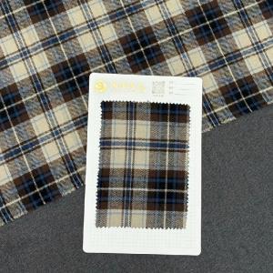 磨毛格纹面料