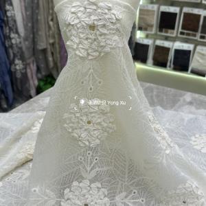 手工礼服面料后工艺蕾丝绣花
