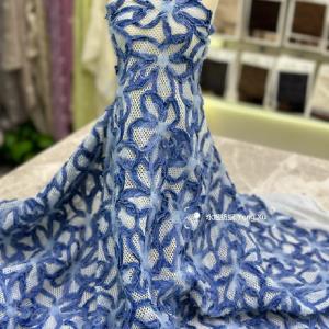 手工礼服面料后工艺珠片蕾丝绣花