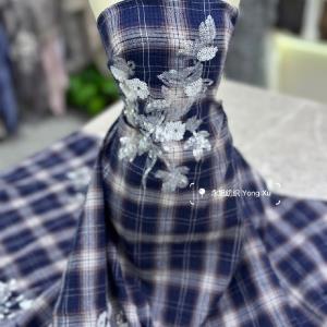 手工礼服面料后工艺珠片蕾丝绣花