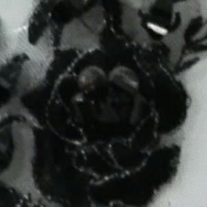 黑色花型刺绣