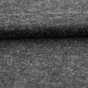 麻灰色15%羊毛超细针织平纹拉架薄呢料